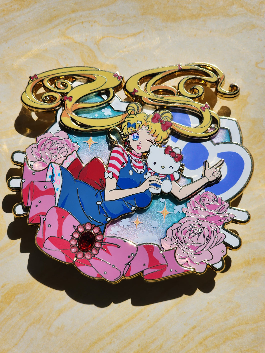 Besties! Moon and Kitty - PIN ON PIN