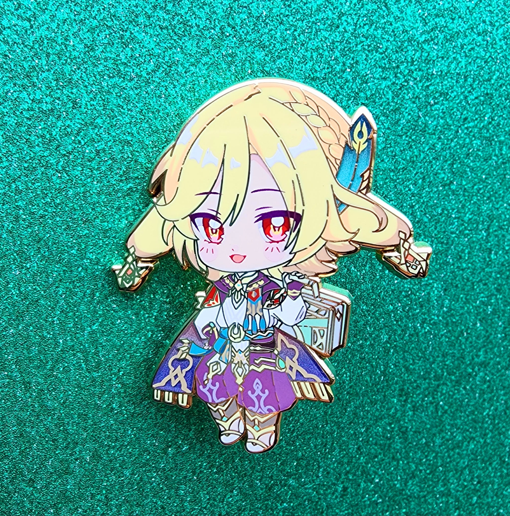 Pastelshootingstar Belle Ryu to Sobakasu No Hime Stained store Glass Pin on Pin PSS