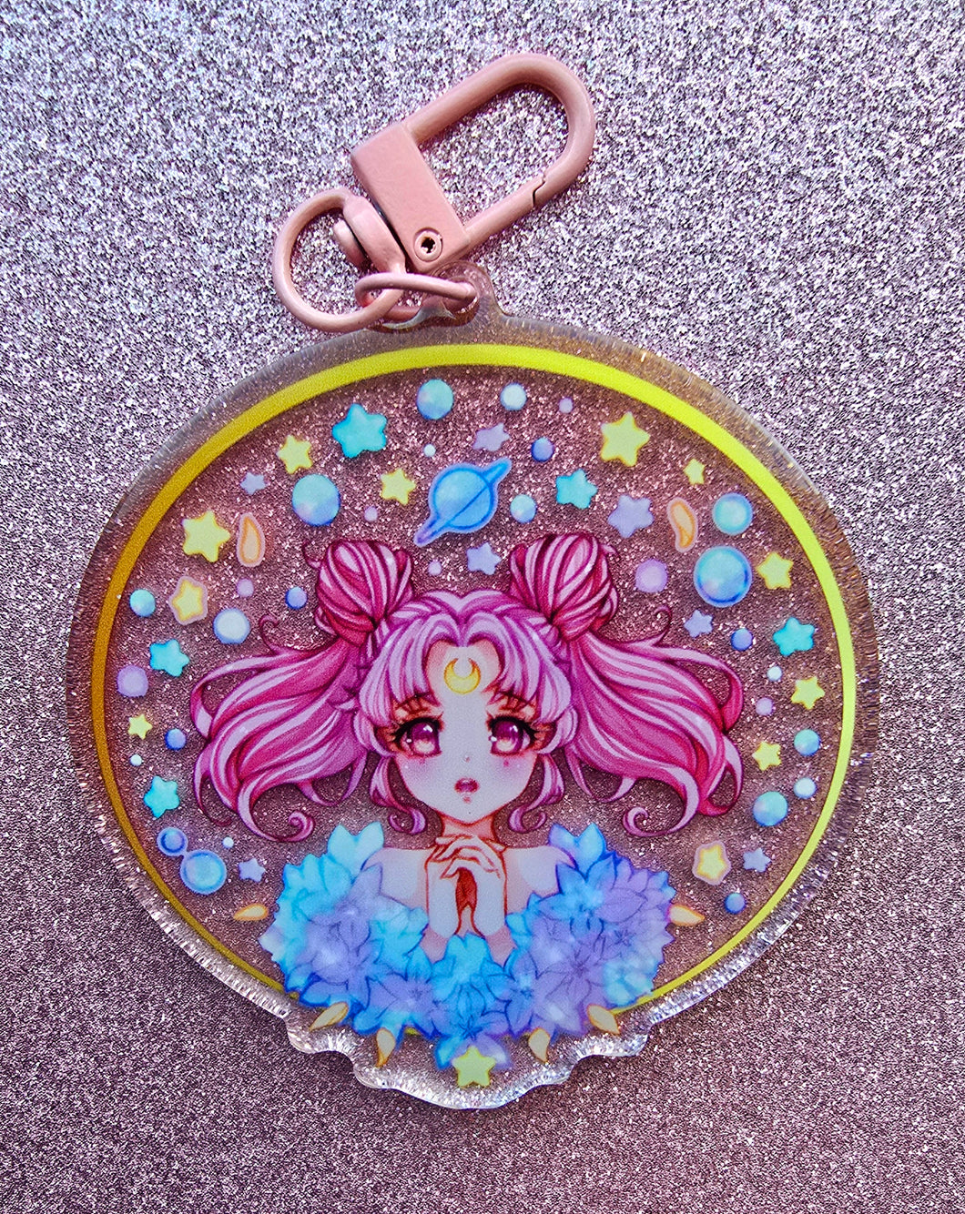 Gradient transparent Chibi - Usa Keychain