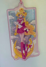 Load image into Gallery viewer, Gradient transparent Super Sailor Peach Keychain
