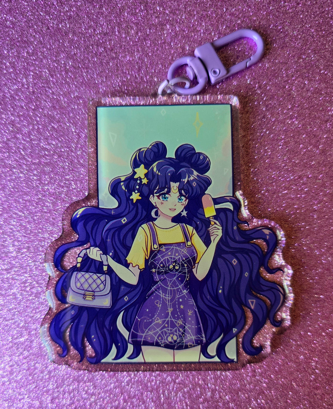 Summertime Luna Keychain