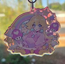 Load image into Gallery viewer, Gradient transparent Peach Keychain
