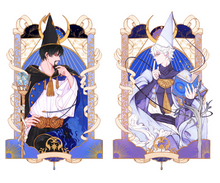 Load image into Gallery viewer, PO: Black and White Coded Witches - GOLD PLATED
