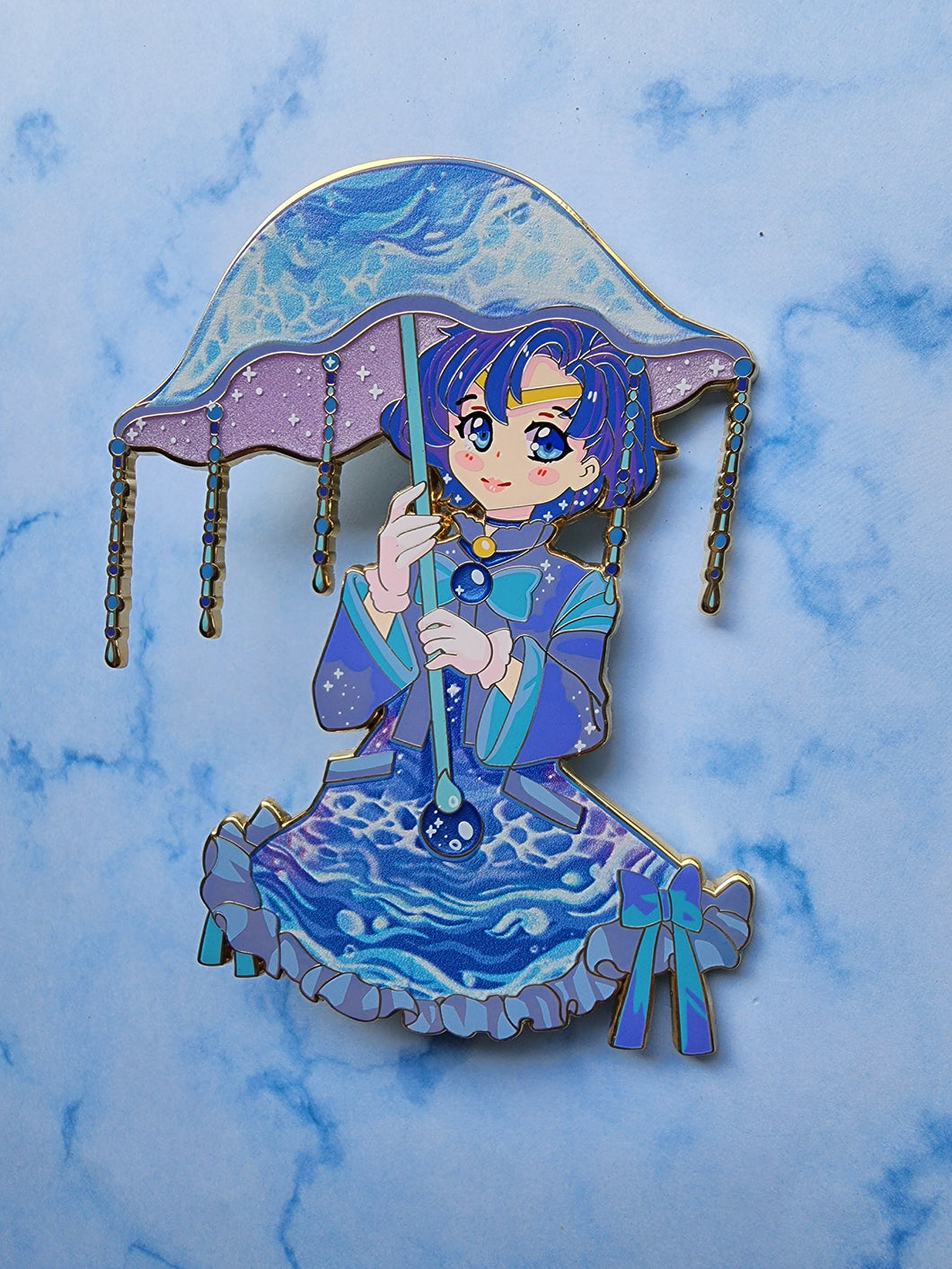 Jellyfish Umbrella Rainy Day Mercury - Top Pin ONLY
